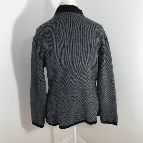 Armani Collezioni Grey Button Up Sweater - Picture 4 of 14